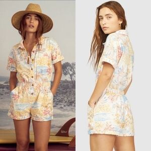 Billabong X Wrangler Cali Sun Romper Size Small